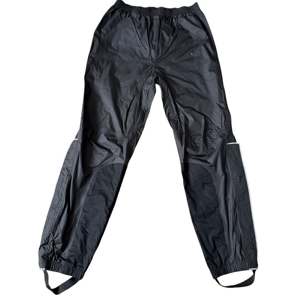 Harley Davidson Rain Pants Mens Black HD Stirrup Ankle Motorcycle Wind size Medi
